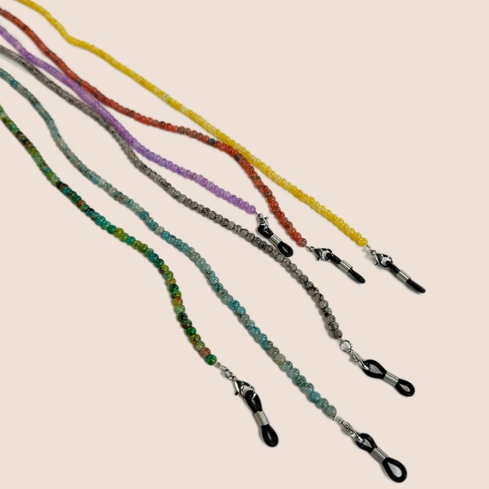 Mask Lanyard Adjustable - Leichte farbige Glasketten für Brillen, Vintage
